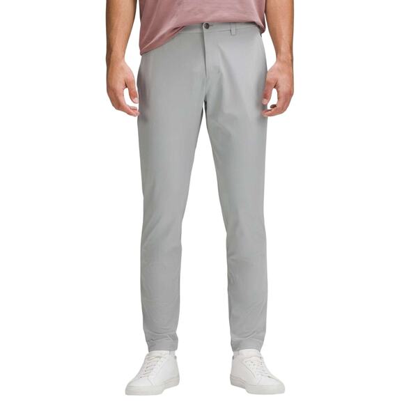 Lululemon ABC Slim-Fit Trouser Warpstreme Silver Drop Men's Size 33 x 31 EUC - Picture 1 of 11